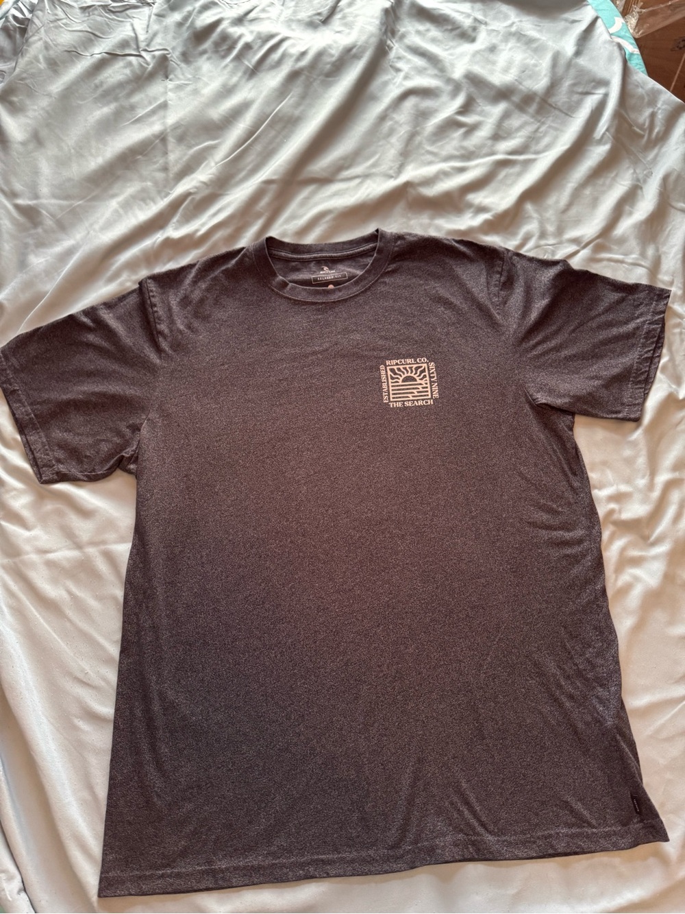 Rip Curl Black Charcoal Gray Short Sleeve Graphic Tee